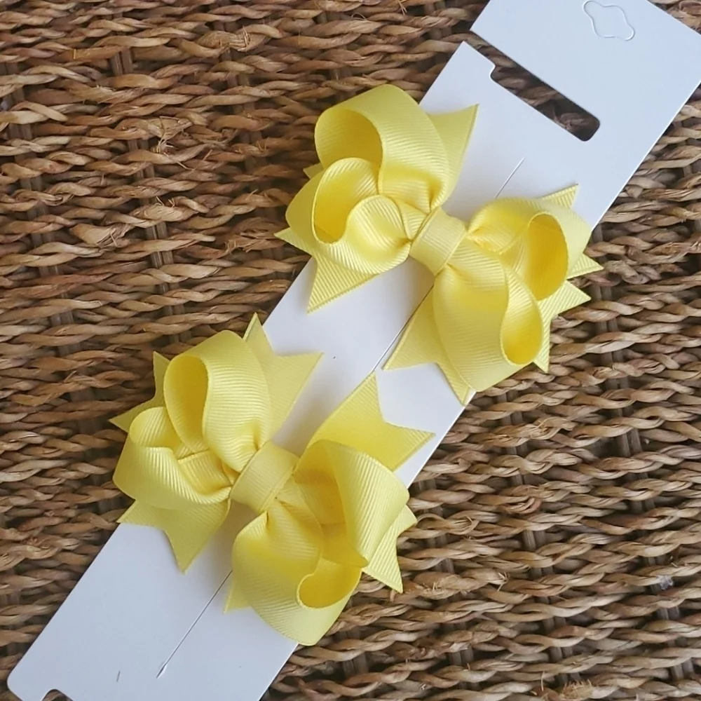 NWT Boutique Layered Pigtail Bows Set of 2